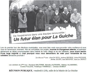 Municipales 2014 (La Guiche)