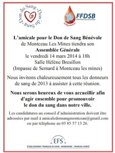 Donneurs de sang bénévoles de Montceau-les-Mines