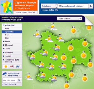 Météo en Saône-et-Loire