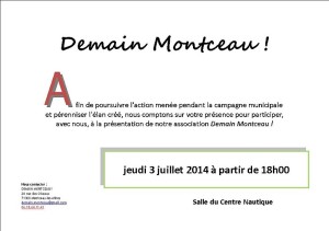RAPPEL : » Demain Montceau » (Politique)