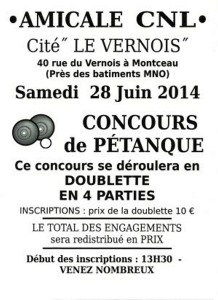 Amicale CNL – Cité « Le Vernois » (Montceau-les-Mines)