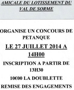 Amicale du lotissement du Val de Sorme (Montceau-les-Mines)