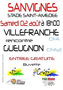 RAPPEL : Au stade Saint-Amédée (Sanvignes)