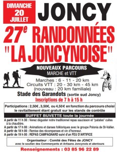 27ème randonnées « La Joncynoise »