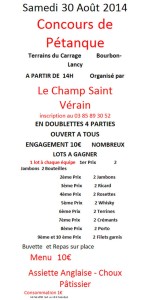 Concours de pétanque (Bouron-Lancy)