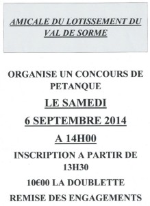 Amicale du lotissement du Val de sorme