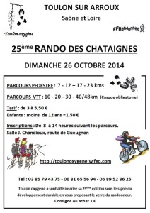 «25ème Randonnée des châtaignes » (Toulon-sur-Arroux)