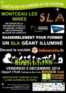 Insolite  « Chaîne de la lumière et de l&rsquo;espoir » (Montceau-les-Mines)
