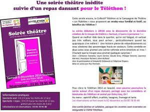 Au profit du Téléthon laCompagnie de théâtre « Les Piplettes » (Ecuisses)