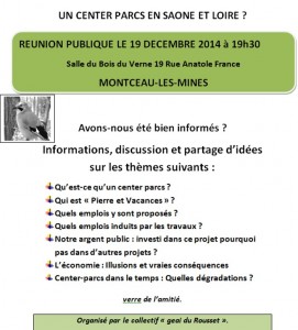 Un Center parcs au Rousset en Sâone et Loire ?