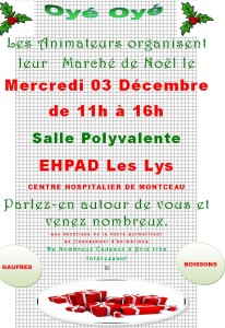Marché de Noël EHPAD « Les Lys » (Montceau-les-Mines)