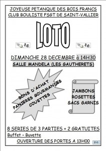 Joyeuse pétanque des Bois Francs – Club Bouliste FSGT (Saint-Vallier)
