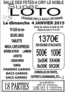 Super loto organisé par La Gaule Cirysienne