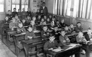 Photo de classe des Gautherets (Saint-Vallier ou Sanvignes-les-Mines)