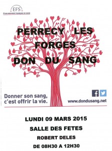 Collecte de sang à Perrecy-les-Forges