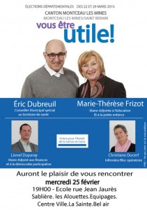 Elections territoriales 2015 – Canton de Montceau-les-Mines – Saint Bérain-sous-Sanvignes…
