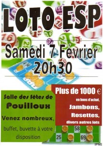 L’ESP organise son loto (Pouilloux)