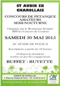 Concours de pétanque amateurs en semi-nocturne