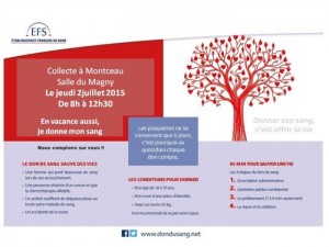 Collecte de sang à Montceau-les-Mines