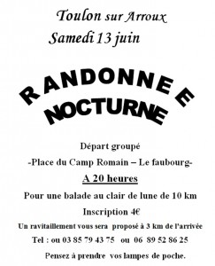 Randonnée nocturne (Toulon-sur-Arroux)