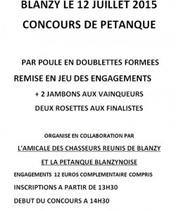 RAPPEL : Concours de pétanque (Blanzy)