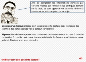 Crédiou c’est y quoi que cette écotaxe?