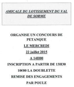 Amicale du lotissement du Val de Sorme (Montceau)