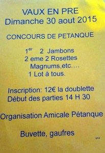 Amicale pétanque (Vaux-en-Pré)