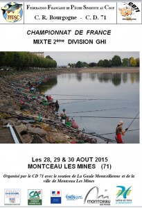 Championnat de France Mixte 2ème Division de pêche GHI (Montceau-les-Mines)