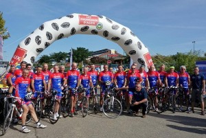 Dernière étape du défi vélo des pompiers de Saône et Loire