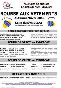 RAPPEL : Familles de France en bassin montcellien
