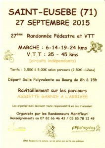 27ème randonnée pédestre et VTT (Saint-Eusèbe)