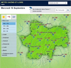 La Saône-et-Loire en alerte « orange »&lsquo; (Météo)