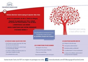 Collecte de sang à Montceau-les-Mines