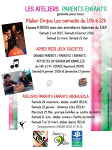 Ateliers parents enfants (Saint-Vallier)