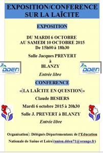 Exposition et conférence sur la Laïcité