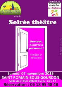 Soirée théâtre à Saint-Romain-sous-Gourdon