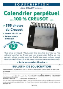 SOUSCRIPTION : Un calendrier Perpétuel 100% Creusot