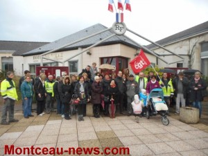 Personnel municipal en grève (Saint Vallier)