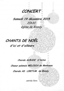 Concert de Noël à l’église de Blanzy