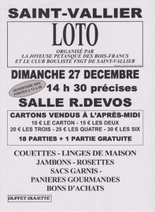 Joyeuse pétanque des Bois Francs – Club Bouliste FSGT (Saint-Vallier)