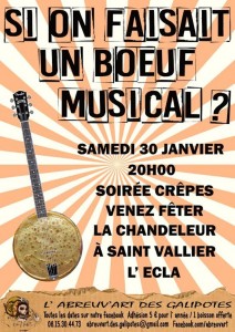 Soirée « Bœuf Musical » (Saint-Vallier)