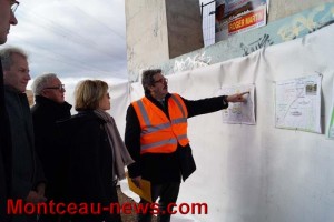 Visite de la préfète de région sur le chantier de la RCEA