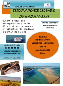Réunion Séniors en vacances (Blanzy)