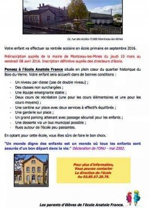 Ecole Anatole France du Bois du Verne (Montceau-les-Mines)