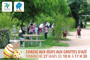 Chasse aux œufs dans le parc des Grottes d’Azé
