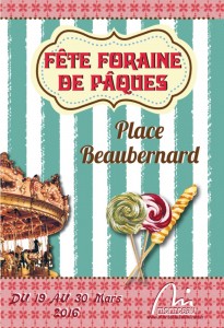 Fête foraine de Pâques, place Beaubernard (Montceau-les-Mines)