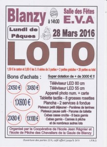 Loto des Chevaliers de la Gaule et de l’école Jean Régnier