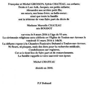 Avis de décès