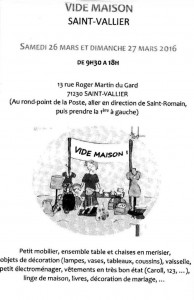 RAPPEL : Vide maison (Saint-Vallier)